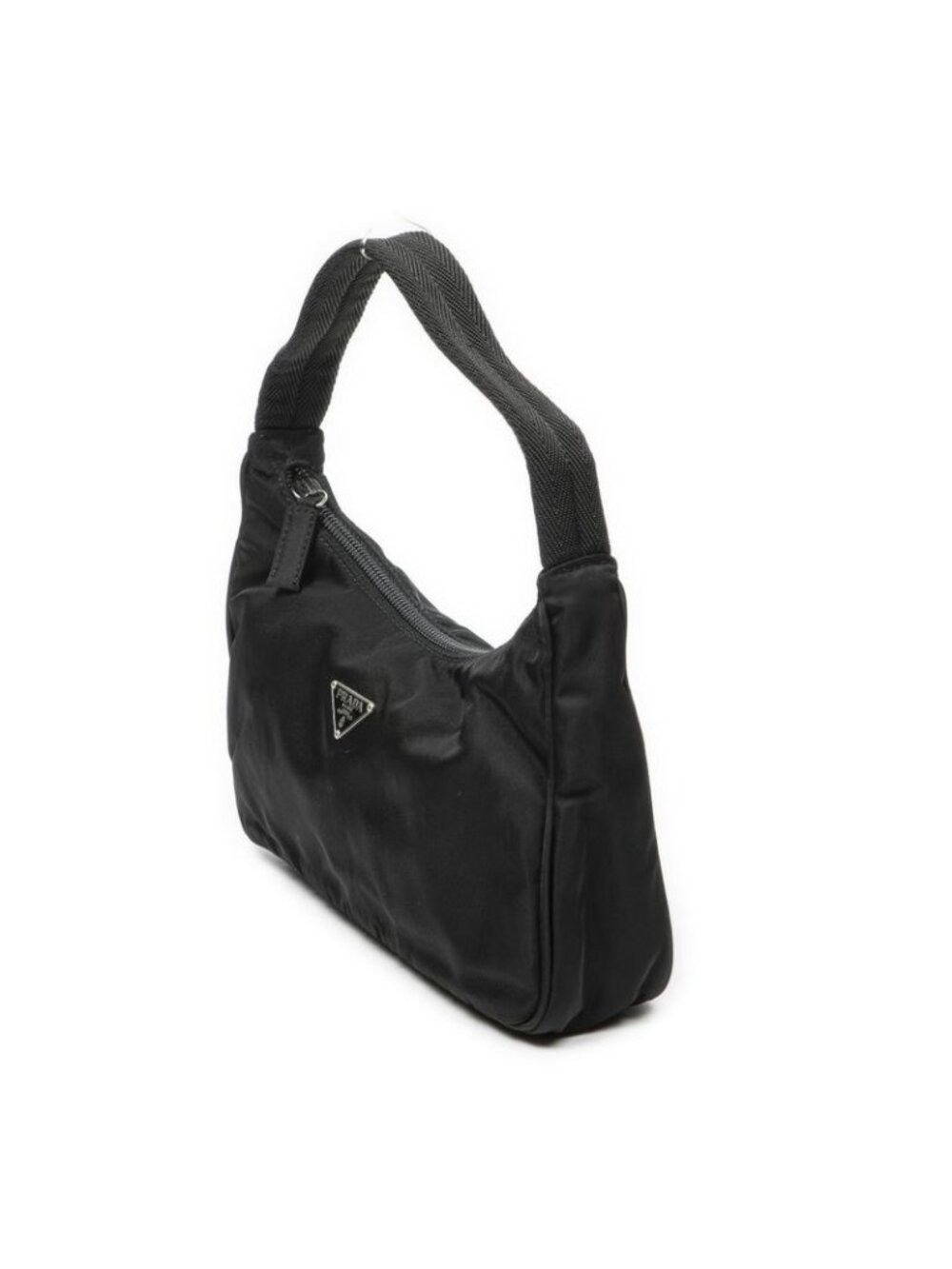 Prada Mini Zip Hobo Black Nylon Canvas - Picture 2 of 10